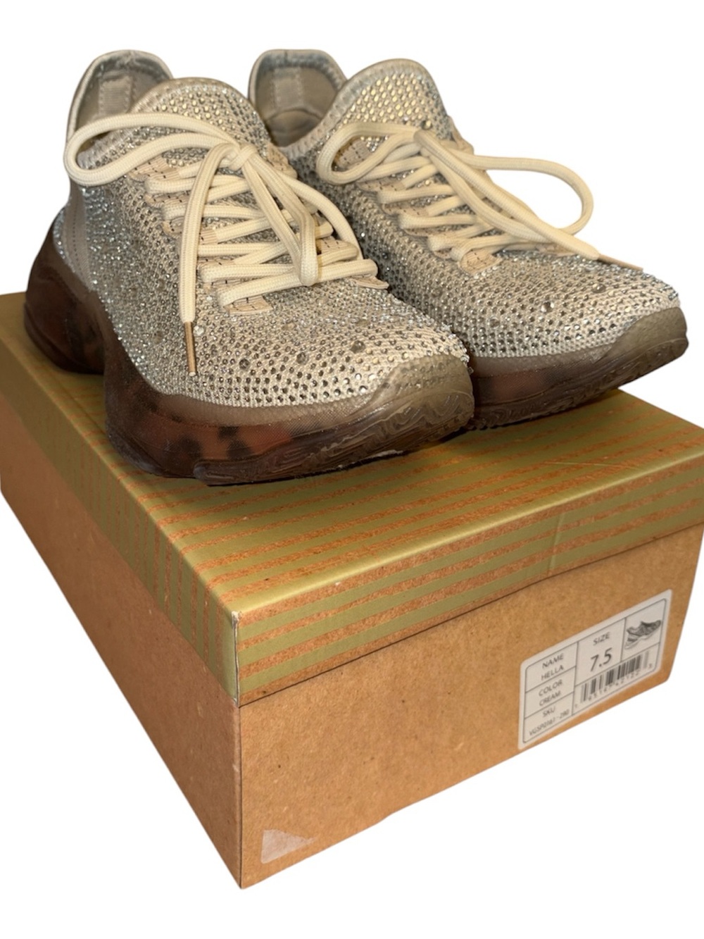 Very G fashion sneakers rhinestone embellished style name Hella Sz 7.5